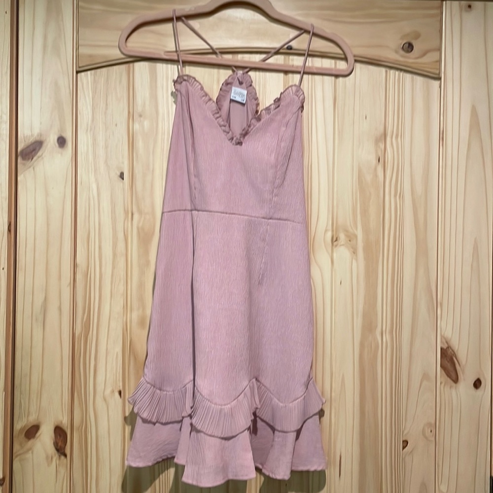 Light pink ruffle dress